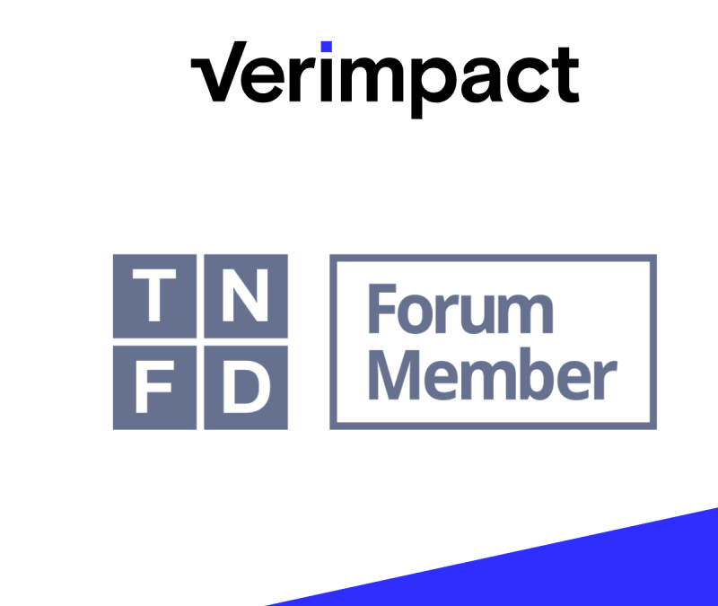 Verimpact: Member of the TNFD Forum to Advance Nature-Related Risk Intelligence for Corporates