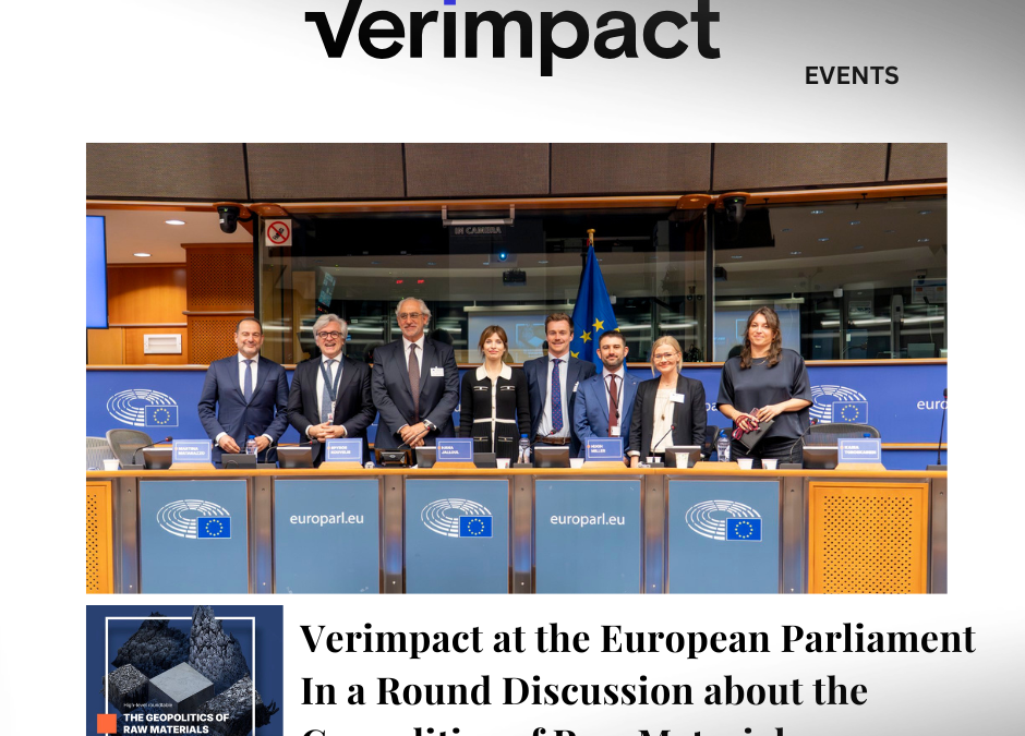 Verimpact at European Parliament Round Discussion about the Geopolitics of Raw Materials