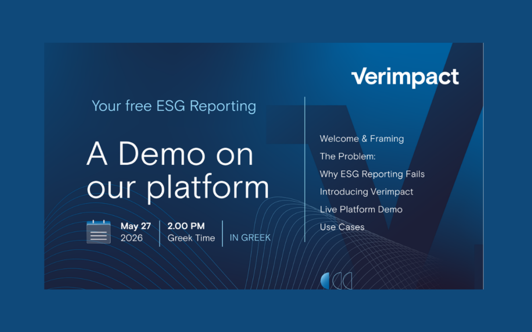 Verimpact Webinar: A Demo on our Platform – Get your Free ESG Reporting