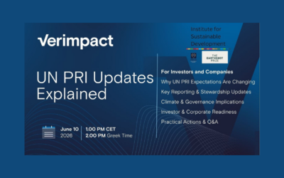 Verimpact Webinar: ”UN PRI Updates Explained: What Investors and Companies Need to Know”
