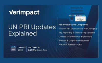 Verimpact Webinar: ”UN PRI Updates Explained: What Investors and Companies Need to Know”